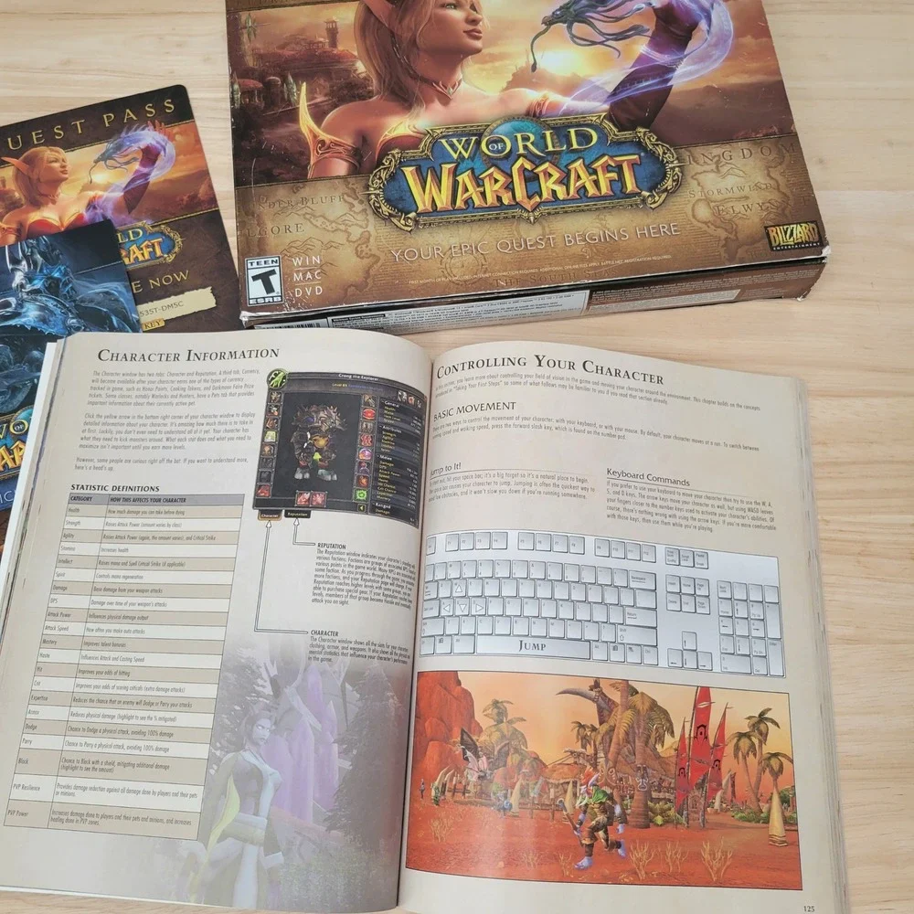 World of‎ Warcraft PC Game DVD Set w/ Beginner's Guide 2004-2013
